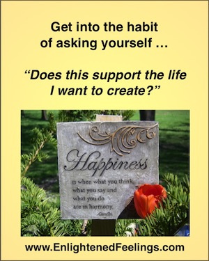 Get into the habit of asking yourself "does this support the life I want?"
